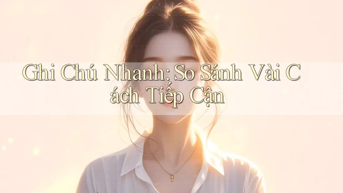 Ghi Chú Nhanh: So Sánh Vài Cách Tiếp Cận Ghi Chú Nhanh: So Sánh Vài Cách Tiếp Cận