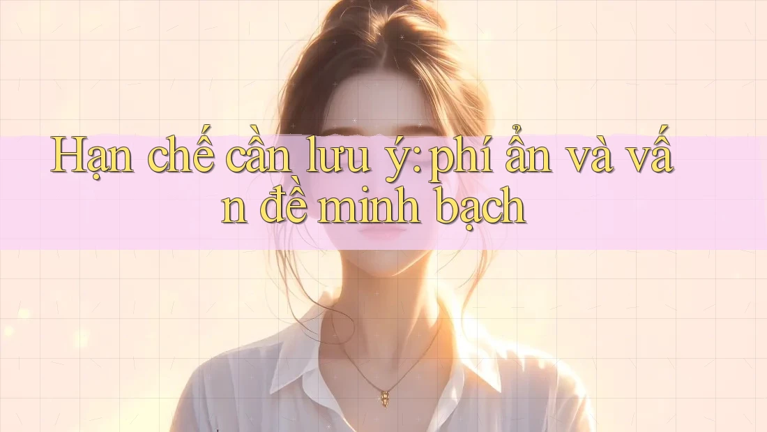 Hạn chế cần lưu ý: phí ẩn và vấn đề minh bạch